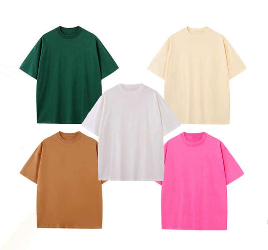 Oversized T-Shirt – Heavyweight, Plain, Crew Neck